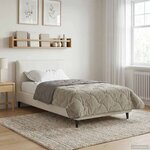 vidaXL Duvet d'hiver Matelassé Gris clair 155 x 200 cm