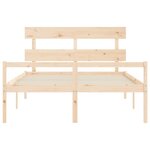 vidaXL Lit pour personne âgée et tête de lit 160x200 cm bois massif