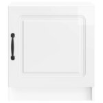 vidaXL Cabinet de chevet 2 Pièces Blanc brillant 43 x 34 5 x 47 cm