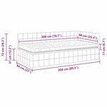vidaXL Cadre de lit d'angle avec matelas 2 Pièces Turquoise Velours