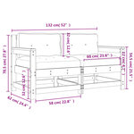 vidaXL Chaises de jardin avec coussins lot de 2 bois massif douglas