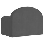 vidaXL Canapé-lit pour enfants Anthracite Peluche douce