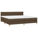 vidaXL Sommier à lattes de lit avec matelas Marron foncé 200x200 cm