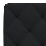 vidaXL Coussin de tête de lit noir 200 cm tissu