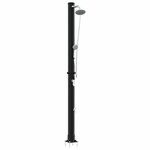 vidaXL Douche solaire extérieure Noir 217 cm PVC et Aluminium