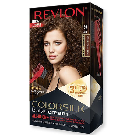 Revlon - coloration permanente butter cream colorsilk - 50 brun moyen naturel