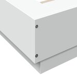vidaXL Cadre de lit avec lumières LED blanc 120x190 cm bois ingénierie