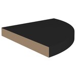 vidaXL Étagères d'angle flottantes 4 Pièces noir 35x35x3 8 cm MDF