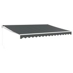 vidaXL Auvent rétractable anthracite 4x3 m tissu et aluminium