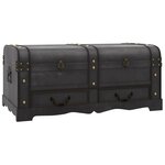 vidaXL Coffre de rangement Bois Noir 90 x 51 x 42 cm