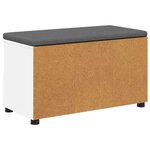 vidaXL Banc d'entrée avec coussin avec tiroir Blanc 80 x 38 x 46 cm