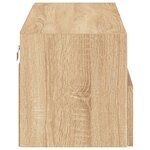 vidaXL Meuble TV mural chêne sonoma 80x30x30 cm bois d'ingénierie