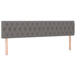 vidaXL Sommier à lattes de lit matelas LED gris foncé 120x190 cm tissu