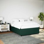 vidaXL Cadre de lit sans matelas vert foncé 160x200 cm velours