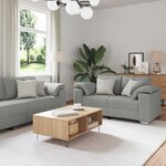 vidaXL Canapé 2 Pièces Gris nuage 219 x 80 x 82 cm tissu