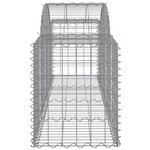 vidaXL Paniers à gabions arqués 4 Pièces 200x50x60/80 cm Fer galvanisé