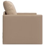 vidaXL Sofa Lit de Sol Cappuccino 74 x 77 x 81 cm Faux cuir