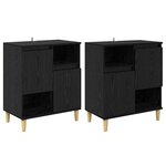 vidaXL Buffets 2 Pièces Chêne noir 60 x 35 x 70 cm Bois d'ingénierie