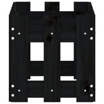 vidaXL Jardinière avec design de clôture noir 60x30x30 cm pin massif