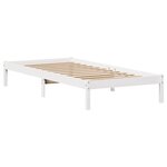 vidaXL Cadre de lit sans matelas blanc 75x190 cm bois de pin massif