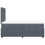vidaXL Sommier à lattes de lit et matelas Gris foncé 120x200cm Velours