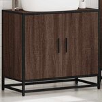 vidaXL Armoire de lavabo de salle de bain chêne marron 65x33x60 cm