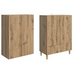 vidaXL Ensemble de Meubles 2 Pièces Chêne artisanal 66 x 34 5 x 95 cm