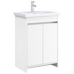 vidaXL Meuble sous lavabo de salle de bain Blanc 56 x 37 5 x 81 cm