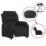 vidaXL Fauteuil inclinable électrique Noir Tissu