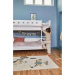 Flexa WHITE Lit superpose avec echelle droite 90 x 200 cm Barriere de securite classique Blanc