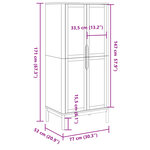 vidaXL Garde-robe FLORO blanc 77x53x171 cm bois massif de pin