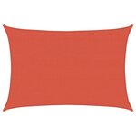 vidaXL Voile d'ombrage 160 g/m² Terre cuite 4x5 m PEHD