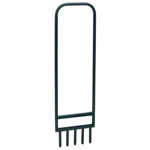 vidaXL Aérateur de pelouse 5 dents creuses vert acier enduit de poudre