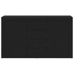 vidaXL Buffet avec tiroir Noir 120 x 36 x 69 cm Bois d'ingénierie