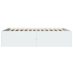 vidaXL Cadre de lit blanc 120x200 cm bois d'ingénierie