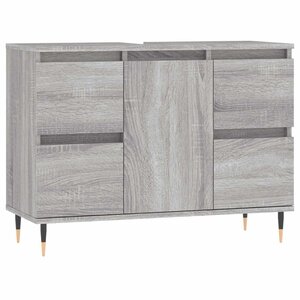 vidaXL Armoire salle de bain sonoma gris 80x33x60 cm bois d'ingénierie
