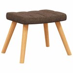 vidaXL Chaise à bascule avec tabouret Marron Tissu