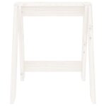 vidaXL Tabourets lot de 2 blanc 40x40x45 cm bois massif de pin