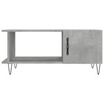 vidaXL Table basse gris béton 90x50x40 cm bois d'ingénierie
