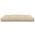 vidaXL Coussin de palette beige 120x80x12 cm tissu