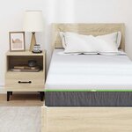 vidaXL Matelas Blanc et Gris 80 x 200 cm Ressort ensaché