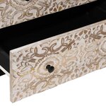 vidaXL Buffet 2 Pièces Blanc 60 x 33 5 x 75 cm Bois de mangue massif
