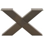 vidaXL Pieds de table basse en forme de X  2 pièces  acier naturel  50 x (30-31) cm