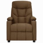 vidaXL Fauteuil inclinable Marron Tissu