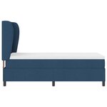 vidaXL Lit à ressorts avec matelas Bleu 100 x 200 cm tissu