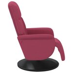 vidaXL Fauteuil inclinable avec repose-pied rouge bordeaux velours