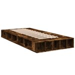 vidaXL Cadre de lit sans matelas chêne fumé 100x200 cm
