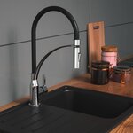 EISL Mitigeur de cuisine avec bec Soft-Touch CARNEO noir chromé