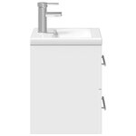 vidaXL Armoire lavabo de salle de bain avec bassin intégré blanc