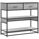 vidaXL Table console sonoma gris 90x35x80 cm bois d'ingénierie